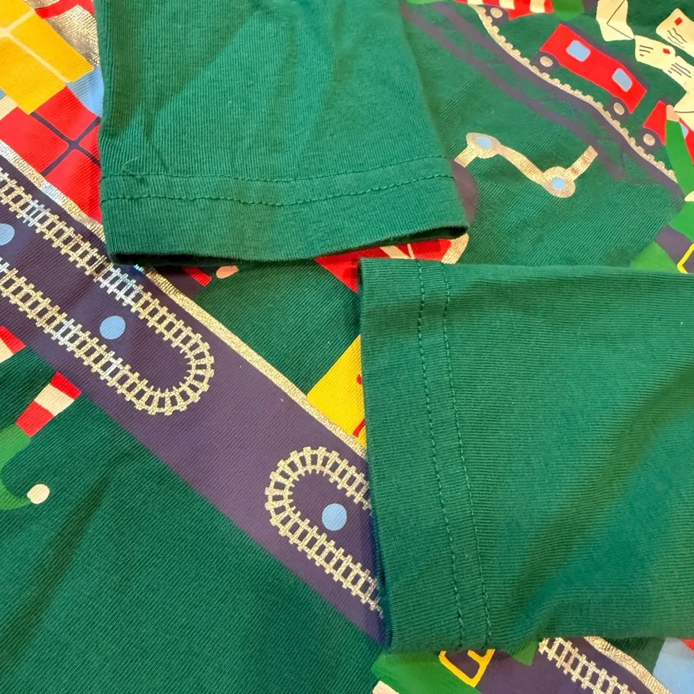 Mini Boden Festive Green Elf Kids Shirt 110cm 4-5 Kids Christmas - Picture 3 of 5